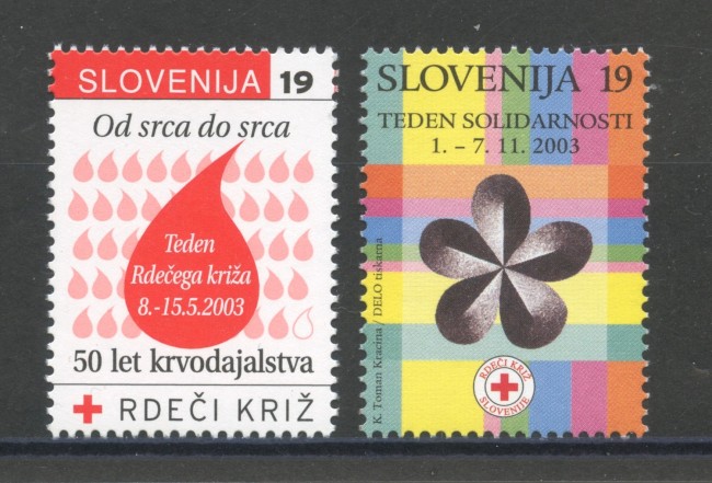 2003 - SLOVENIA - BENEFICENZA  2v. - NUOVI - LOTTO/34208
