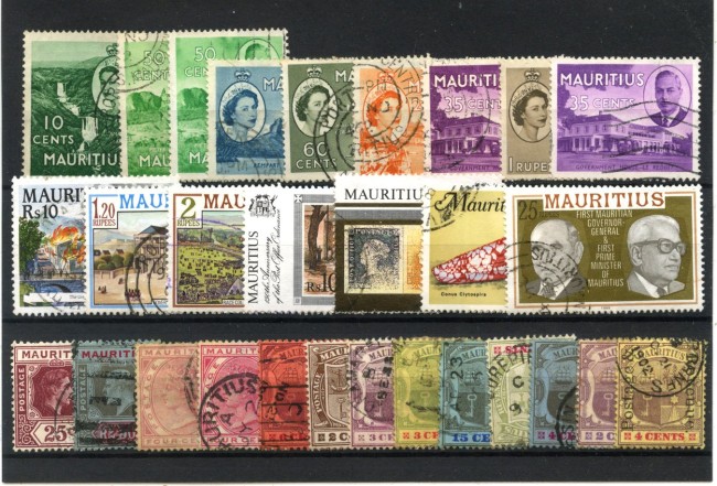 ISOLE MAURITIUS - LOTTO/48387 - COLLEZIONE DI 30 FRANCOBOLLI DIFFERENTI
