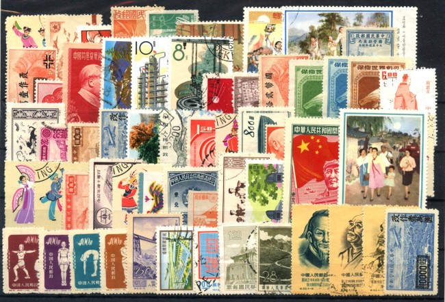 CINA - LOTTO/48401 - COLLEZIONE DI 60 FRANCOBOLLI  DIFFERENTI