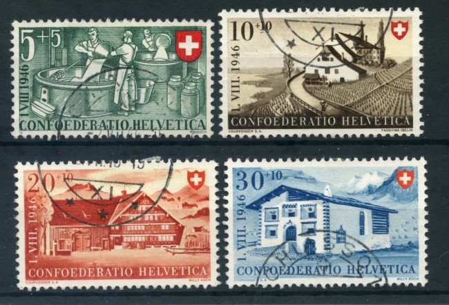1946 - LOTTO/22303A - SVIZZERA - PRO PATRIA 4v. - USATI