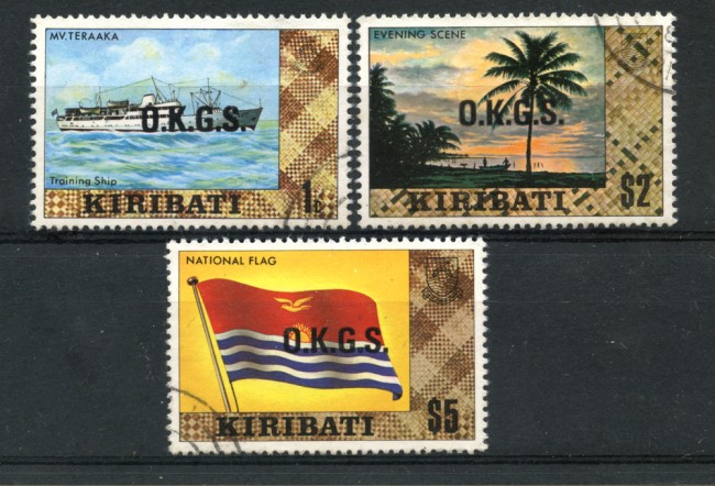 1981 - LOTTO/23019 - KIRIBATI - FRANCOBOLLI DI SERVIZIO 3v. - USATI