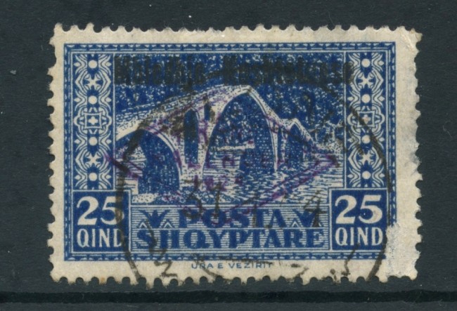 1924 - ALBANIA - 15q. SOPRASTAMPATO ASSEMBLEA NAZIONALE - USATO - LOTTO/26763