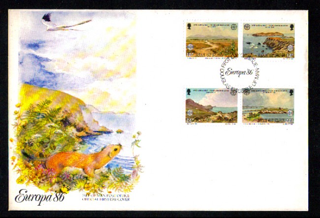 1986 - LOTTO/IDM305FDC - ISOLA DI MAN - EUROPA PROTEZIONE NATURA - BUSTA FDC