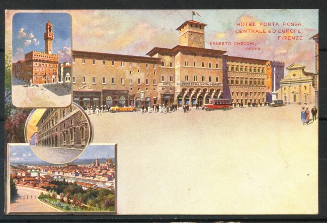 FIRENZE  - HOTEL PORTA ROSSA - CARTOLINA A COLORI NUOVA