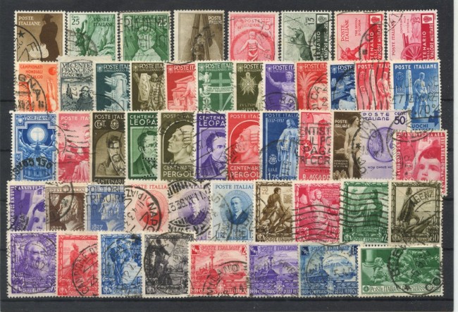 REGNO - LOTTO/48537 - COLLEZIONE DI 100 FRANCOBOLLI  COMMEMORATIVI USATI DIFFERENTI