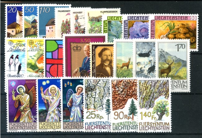 1986 - LOTTO/23404 - LIECHTENSTEIN - ANNATA CPL. 23v. - NUOVI