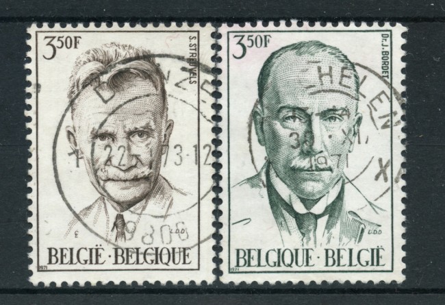 1971 - LOTTO/24509 - BELGIO - UOMINI ILLUSTRI 2v. - USATI