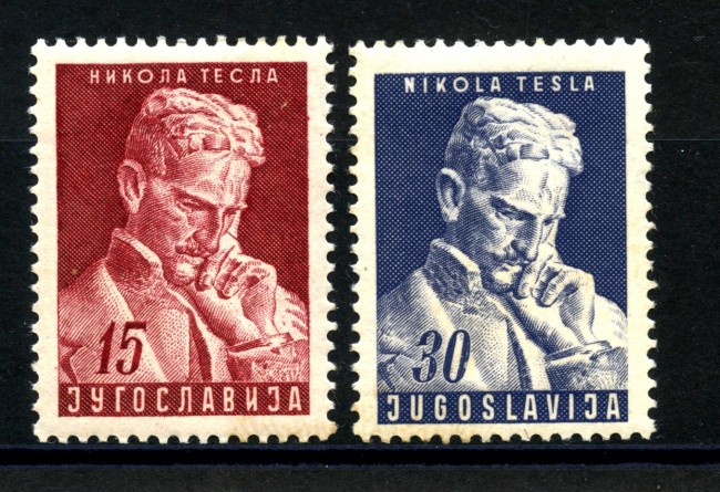 1953 - JUGOSLAVIA - NICOLA TESLA  2v. - NUOVI - LOTTO/33781
