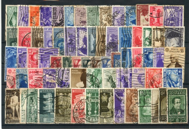 REGNO - LOTTO/43413 - COLLEZIONE DI 70 FRANCOBOLLI DIFFERENTI USATI
