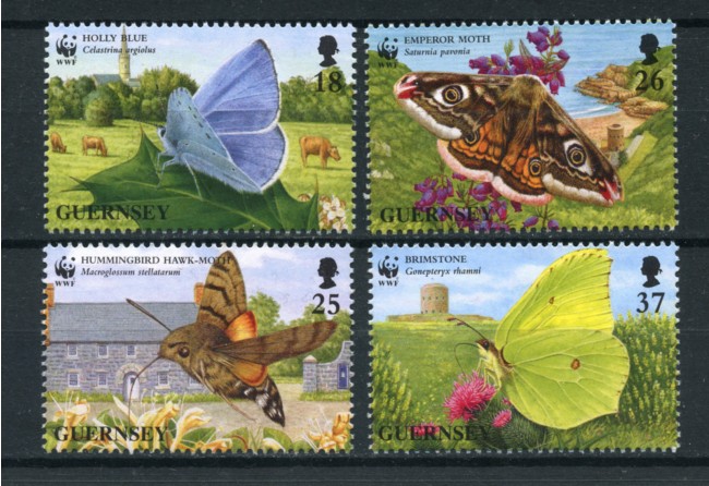 1997 - LOTTO/19325 - GUERNSEY -  FARFALLE 4v. - NUOVI