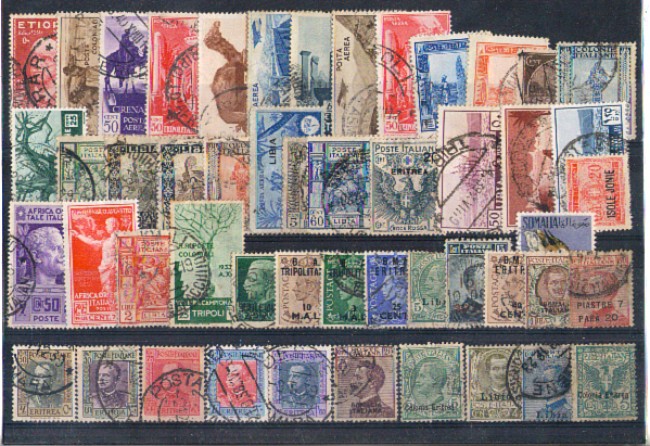 LOTTO/3064 -  COLONIE/OCCUPAZIONI ITALIANE - INSIEME DI 50 FRANCOBOLLI DIFFERENTE
