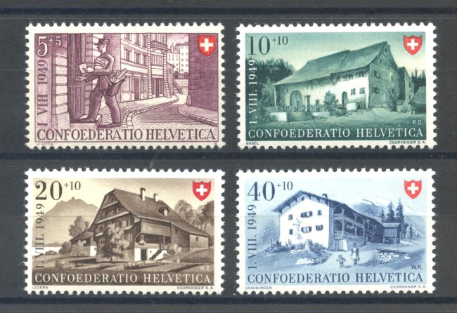 1949 - LOTTO/39396 - SVIZZERA - PRO PATRIA 4v. - NUOVI