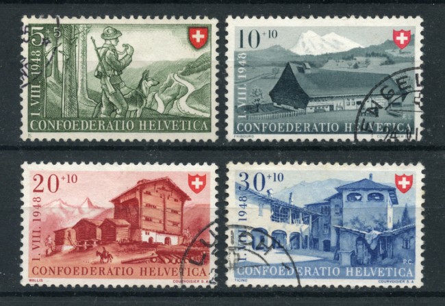 1948 - LOTTO/22311 - SVIZZERA - PRO PATRIA 4v. - USATI