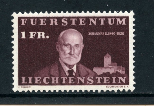 1940  LIECHTENSTEIN - 1 Fr. CENTENARIO NASCITA PRINCIPE GIOVANNI - NUOVO - LOTTO/25014
