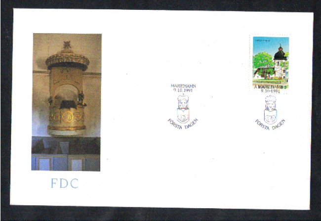 1991 - LOTTO/10956 - ALAND - CHIESA DI S.MATTHIAS - BUSTA FDC