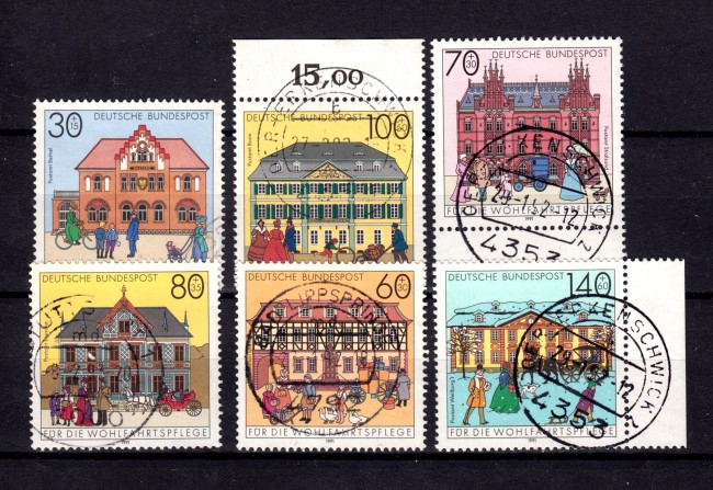 1991 - GERMANIA FEDERALE - UFFICI POSTALI 6v. - USATI - LOTTO/26398A