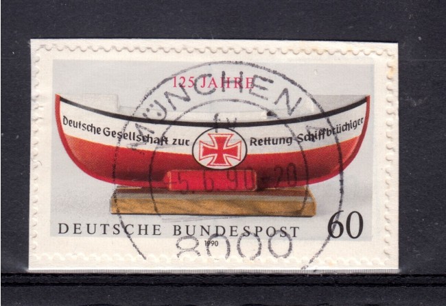 1990 - GERMANIA FEDERALE - 100p. SALVATAGGIO NAUFRAGHI - USATO - LOTTO/31279U