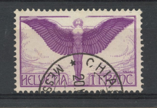1924/36 - LOTTO/15844AB - SVIZZERA - 1 FR. POSTA AEREA - USATO
