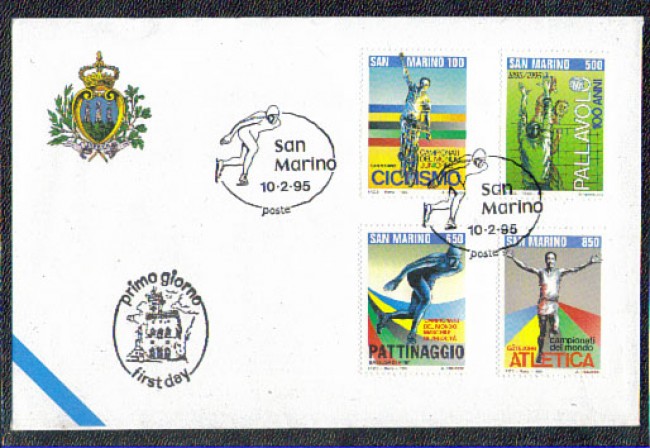 1995 - LOTTO/8151Z - SAN MARINO - SPORT NEL MONDO - FDC