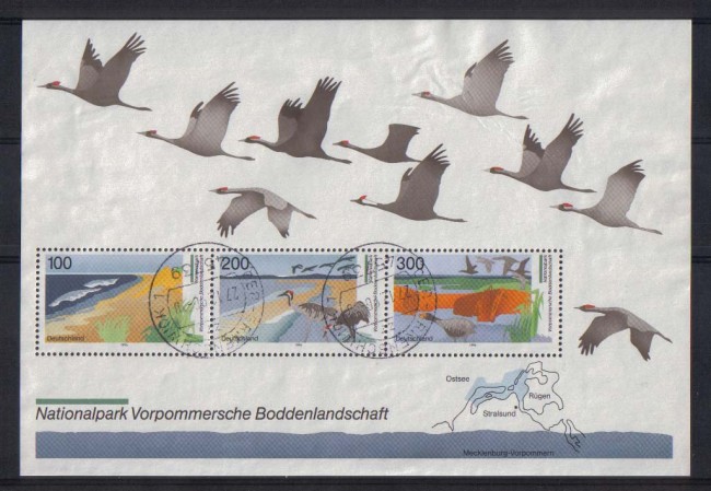 1996 - LOTTO/GFBF35U GERMANIA -  PARCHI  NAZIONALI FOGLIETTO - USATO
