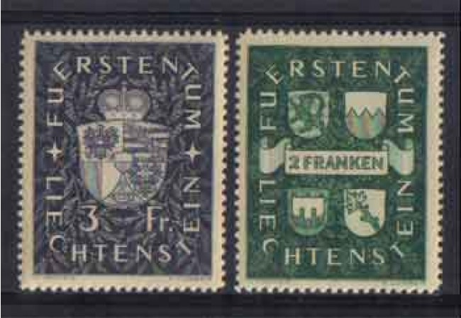 1939 - LOTTO/3569 - LIECHTENSTEIN - STEMMI PRINCIPI