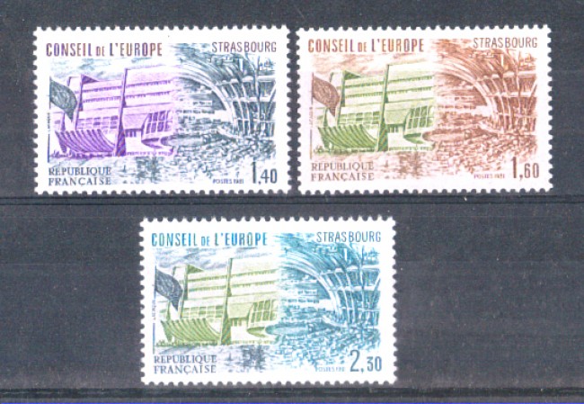 1981 - LOTTO/FRAS67CPN - FRANCIA - SERVIZIO CONSIGLIO D'EUROPA  3v. - NUOVI