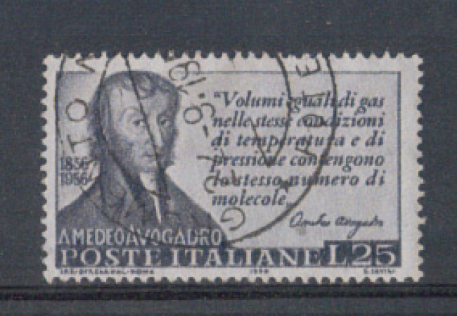1956 - LOTTO/6305U - REPUBBLICA - 25 L. A. AVOGADRO USATO