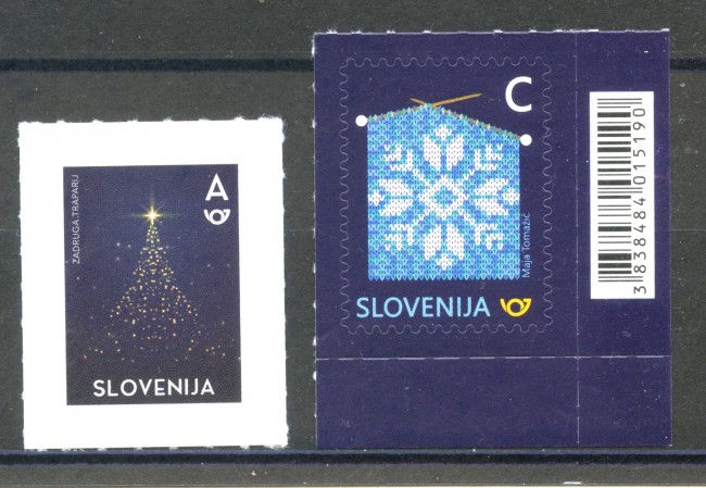 2018 - SLOVENIA - NUOVO ANNO 2v. - NUOVI ADESIVI - LOTTO/34709
