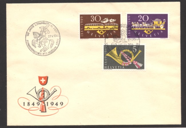 1949 - LOTTO/10626 - SVIZZERA - CENTENARIO POSTE FEDERALI - BUSTA