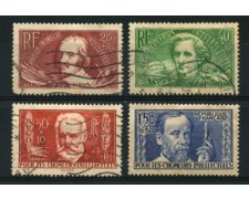 1936 - LOTTO/11781 - FRANCIA - PRO INTELLETTUALI 4v. - USATI 1936 - LOTTO/11781 - FRANCIA - PRO INTELLETTUALI 4v. - USATI