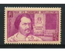 1939 - LOTTO/11793 - FRANCIA - 90+10c. DE BALZAC - LING. 1939 - LOTTO/11793 - FRANCIA - 90+10c. DE BALZAC - LING.