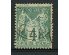 1876/81 - LOTTO/11798 - FRANCIA - 4c. VERDE TIPO SAGE - USATO 1876/81 - LOTTO/11798 - FRANCIA - 4c. VERDE TIPO SAGE - USATO