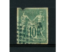 1876/81 - LOTTO/11799 - FRANCIA - 10c. VERDE SAGE NON DENTELLATO - USATO 1876/81 - LOTTO/11799 - FRANCIA - 10c. VERDE SAGE NON DENTELLATO - USATO