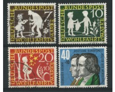 1959 - LOTTO/11881 - GERMANIA FEDERALE - BENEFICENZA 4v . - USATI 1959 - LOTTO/11881 - GERMANIA FEDERALE - BENEFICENZA 4v . - USATI