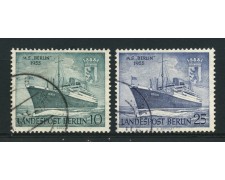 1955 - LOTTO/11956A - BERLINO - NAVE BERLIN 2v. - USATI 1955 - LOTTO/11956A - BERLINO - NAVE BERLIN 2v. - USATI