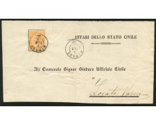 BINAGO - LOTTO/11980 - REGNO - 10c. OCRA ARANCIO SU FRONTESPIZIO. BINAGO - LOTTO/11980 - REGNO - 10c. OCRA ARANCIO SU FRONTESPIZIO.