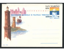 1992 - LOTTO/12229 - SAN MARINO - AEROGRAMMA 850 LIRE GENOVA 92 - NUOVO 1992 - LOTTO/12229 - SAN MARINO - AEROGRAMMA 850 LIRE GENOVA 92 - NUOVO