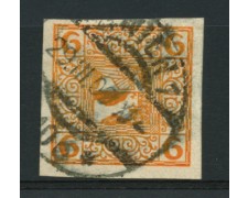 1908 - LOTTO/12353 - AUSTRIA - 6h. ARANCIO CARTA SOTTILE - USATO 1908 - LOTTO/12353 - AUSTRIA - 6h. ARANCIO CARTA SOTTILE - USATO