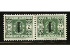 1944 - LOTTO/12413 - REPUBBLICA SOCIALE - SEGNATASSE 2 LIRE COPPIA - NUOVI 1944 - LOTTO/12413 - REPUBBLICA SOCIALE - SEGNATASSE 2 LIRE COPPIA - NUOVI
