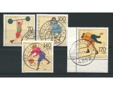 1991 - LOTTO/12476 - GERMANIA - A PROFFITTO DELLO SPORT 4v. - USATI 1991 - LOTTO/12476 - GERMANIA - A PROFFITTO DELLO SPORT 4v. - USATI