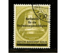 1956 - LOTTO/12578 - BERLINO - 10 SU 20p. PRO ALLUVIONATI - USATO 1956 - LOTTO/12578 - BERLINO - 10 SU 20p. PRO ALLUVIONATI - USATO