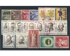 1957 - LOTTO/12582 - BERLINO - ANNATA COMPLETA DI 20 VALORI - USATI 1957 - LOTTO/12582 - BERLINO - ANNATA COMPLETA DI 20 VALORI - USATI