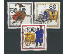 1989 - LOTTO/12625 - BERLINO - BENEFICENZA TRASPORTI POSTALI 3v. - USATI 1989 - LOTTO/12625 - BERLINO - BENEFICENZA TRASPORTI POSTALI 3v. - USATI