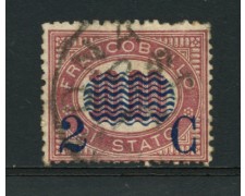 1878 - LOTTO/12724 - REGNO - 2c. su 10,00 LACCA - USATO
