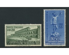 1950 - LOTTO/12782 - REPUBBLICA - U.N.E.S.C.O. 2v. - NUOVI