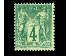 1876/81 - LOTTO/12865 - FRANCIA - 4c. VERDE TIPO SAGE - NUOVO 1876/81 - LOTTO/12865 - FRANCIA - 4c. VERDE TIPO SAGE - NUOVO