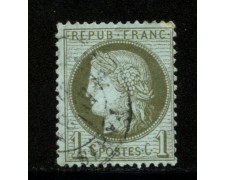 1871/75 - LOTTO/12875 - FRANCIA - 1c. VERDE OLIVA - USATO 1871/75 - LOTTO/12875 - FRANCIA - 1c. VERDE OLIVA - USATO