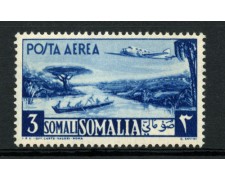 1950 - LOTTO/13092 - SOMALIA AFIS - 3s. AZZURRO POSTA AEREA - LING. 1950 - LOTTO/13092 - SOMALIA AFIS - 3s. AZZURRO POSTA AEREA - LING.