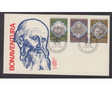 1974 - LOTTO/13153 - VATICANO - SAN BONAVENTURA - BUSTA FDC 1974 - LOTTO/13153 - VATICANO - SAN BONAVENTURA - BUSTA FDC