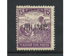 1918 - LOTTO/13298 - FIUME - 15f. VIOLETTO - LING. 1918 - LOTTO/13298 - FIUME - 15f. VIOLETTO - LING.